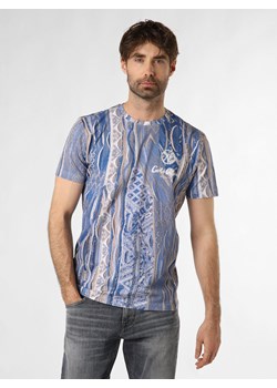 Carlo Colucci Koszulka męska Mężczyźni Bawełna niebieski wzorzysty ze sklepu vangraaf w kategorii T-shirty męskie - zdjęcie 170433190