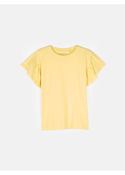 GATE Klasyczny bawełniany t-shirt z marszczeniami 34 ze sklepu gateshop w kategorii Bluzki damskie - zdjęcie 170436022