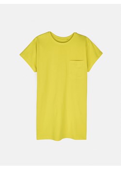 GATE T-shirt basic z bawełny, z kieszenią z przodu 34 ze sklepu gateshop w kategorii Bluzki damskie - zdjęcie 170436084
