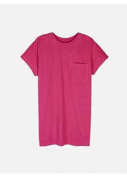 GATE T-shirt basic z bawełny, z kieszenią z przodu 34 ze sklepu gateshop w kategorii Bluzki damskie - zdjęcie 170436090