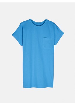 GATE T-shirt basic z bawełny, z kieszenią z przodu 34 ze sklepu gateshop w kategorii Bluzki damskie - zdjęcie 170436092