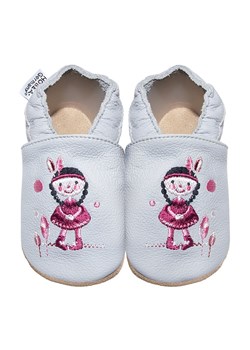 Hobea Skórzane buty niemowlęce w kolorze szarym ze sklepu Limango Polska w kategorii Kapcie dziecięce - zdjęcie 170437221