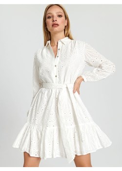 Sinsay - Sukienka mini ażurowa - kremowy ze sklepu Sinsay w kategorii Sukienki - zdjęcie 170438861