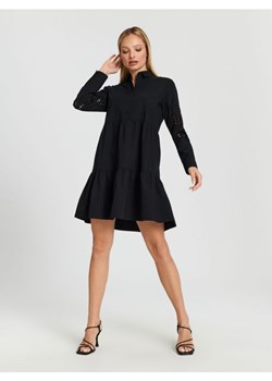 Sinsay - Sukienka mini koszulowa - czarny ze sklepu Sinsay w kategorii Sukienki - zdjęcie 170438862