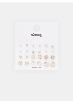 Sinsay - Kolczyki 12 pack - złoty ze sklepu Sinsay w kategorii Kolczyki - zdjęcie 170438943