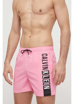 Calvin Klein szorty kąpielowe kolor różowy ze sklepu ANSWEAR.com w kategorii Kąpielówki - zdjęcie 170439354