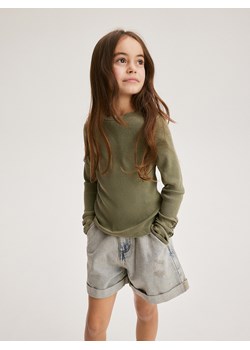 Reserved - Bluzka z efektem sprania - zielony ze sklepu Reserved w kategorii Bluzki dziewczęce - zdjęcie 170439474