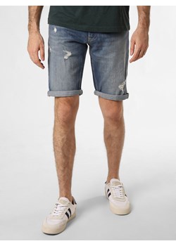 Tommy Jeans Męskie szorty dżinsowe - Ronnie Mężczyźni Bawełna light stone jednolity ze sklepu vangraaf w kategorii Spodenki męskie - zdjęcie 170441900