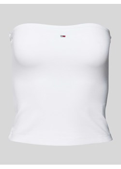 Top bandażowy o kroju slim fit z wyhaftowanym logo model ‘ESSENTIAL TUBE’ ze sklepu Peek&Cloppenburg  w kategorii Bluzki damskie - zdjęcie 170442184