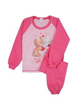 Ciepła dziewczęca piżama różowa Tup Tup kotki z serduszkami ze sklepu 5.10.15 w kategorii Piżamy dziecięce - zdjęcie 170442654