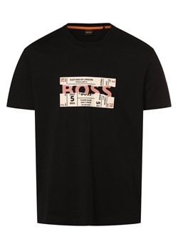 BOSS Orange Koszulka męska - Te_BossTicket Mężczyźni Bawełna czarny nadruk ze sklepu vangraaf w kategorii T-shirty męskie - zdjęcie 170442880