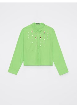Mohito - Zielona koszula z ozdobnymi elementami - neonowy ze sklepu Mohito w kategorii Koszule damskie - zdjęcie 170447021