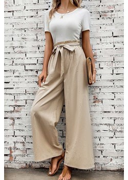 Spodnie SUMDELDA BEIGE ze sklepu Ivet Shop w kategorii Spodnie damskie - zdjęcie 170448124