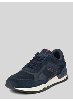 Sneakersy skórzane z detalami z logo w kontrastowym kolorze model ‘Peter’ ze sklepu Peek&Cloppenburg  w kategorii Buty sportowe męskie - zdjęcie 170450903