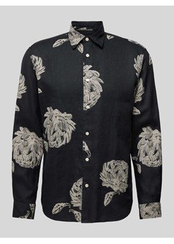 Koszula casualowa z lnu ze wzorem na całej powierzchni ze sklepu Peek&Cloppenburg  w kategorii Koszule męskie - zdjęcie 170450954