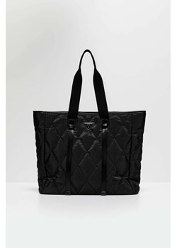 Torba z geometrycznym pikowaniem na ramię czarna ze sklepu Moodo.pl w kategorii Torby Shopper bag - zdjęcie 170455540