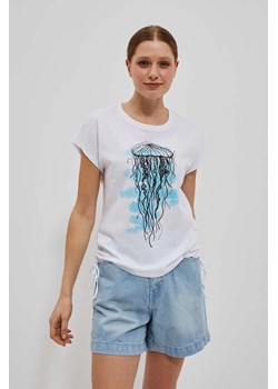 T-shirt z nadrukiem meduzy biały ze sklepu Moodo.pl w kategorii Bluzki damskie - zdjęcie 170460194