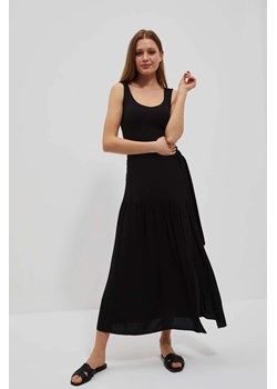 Spódnica z rozcięciemi wiązaniem czarna ze sklepu Moodo.pl w kategorii Spódnice - zdjęcie 170460432