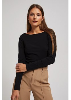 Dopasowana bluzka z długimi rękawami czarna ze sklepu Moodo.pl w kategorii Bluzki damskie - zdjęcie 170461154