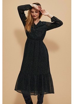 Sukienka z falbaną i printem ze sklepu Moodo.pl w kategorii Sukienki - zdjęcie 170461732