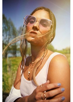 Okulary przeciwsłoneczne z cieniowanymi szkłami różowe ze sklepu Moodo.pl w kategorii Okulary przeciwsłoneczne damskie - zdjęcie 170461812
