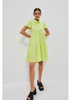 Koszulowa sukienka neonowa ze sklepu Moodo.pl w kategorii Sukienki - zdjęcie 170463053