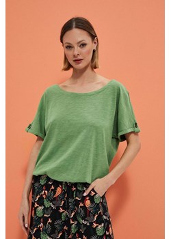 Bawełniana bluzka malahitowa ze sklepu Moodo.pl w kategorii Bluzki damskie - zdjęcie 170463704