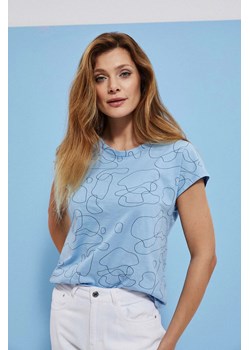 Bawełniana bluzka z nadrukiem ze sklepu Moodo.pl w kategorii Bluzki damskie - zdjęcie 170463912