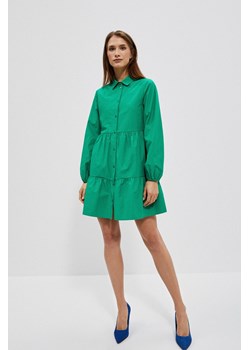 Koszulowa sukienka zielona ze sklepu Moodo.pl w kategorii Sukienki - zdjęcie 170464293