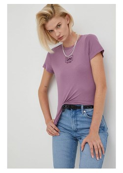 Wrangler Koszulka w kolorze fioletowym ze sklepu Limango Polska w kategorii Bluzki damskie - zdjęcie 170466730