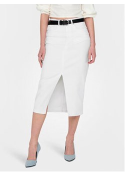 ONLY Spódnica jeansowa Siri 15324365 Biały Regular Fit ze sklepu MODIVO w kategorii Spódnice - zdjęcie 170468681