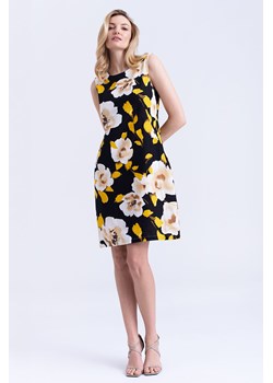 Sukienka damska - granatowa w duże kwiaty - Greenpoint ze sklepu 5.10.15 w kategorii Sukienki - zdjęcie 170469634