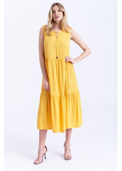 Sukienka bez rękawów falbany żółta ze sklepu 5.10.15 w kategorii Sukienki - zdjęcie 170469743