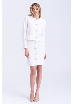 Spódnica mini tweedowa biała ze sklepu 5.10.15 w kategorii Spódnice - zdjęcie 170469973