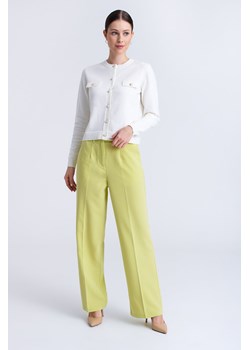 Eleganckie spodnie damskie z kantem - seledynowe - Greenpoint ze sklepu 5.10.15 w kategorii Spodnie damskie - zdjęcie 170469974