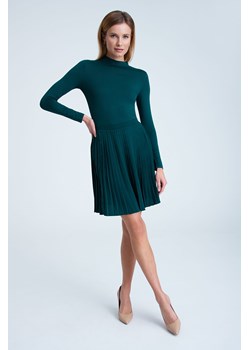 Krótka plisowana spódnica zielona ze sklepu 5.10.15 w kategorii Spódnice - zdjęcie 170469991