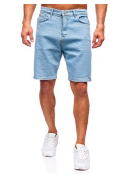 Niebieskie krótkie spodenki jeansowe męskie Denley 0630 ze sklepu Denley w kategorii Spodenki męskie - zdjęcie 170470071
