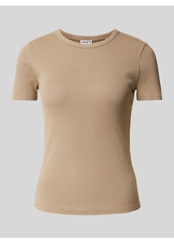 T-shirt z prążkowaną fakturą ze sklepu Peek&Cloppenburg  w kategorii Bluzki damskie - zdjęcie 170473064