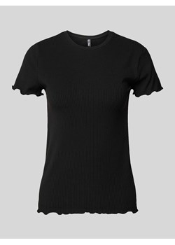 T-shirt z prążkowaniem model ‘NICCA’ ze sklepu Peek&Cloppenburg  w kategorii Bluzki damskie - zdjęcie 170473312