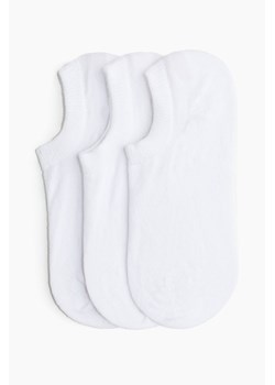 H & M - Krótkie skarpetki 3-pak - Biały ze sklepu H&M w kategorii Skarpetki damskie - zdjęcie 170473864
