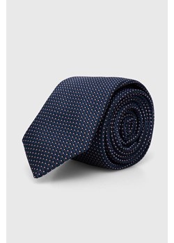 HUGO krawat kolor granatowy ze sklepu ANSWEAR.com w kategorii Krawaty - zdjęcie 170476133