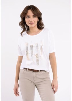 Koszulka z błyszczącym printem, Comfort Fit, T-CAN ze sklepu Volcano.pl w kategorii Bluzki damskie - zdjęcie 170476422