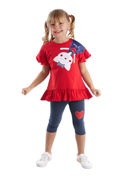 Denokids 2-częściowy zestaw &quot;Kitty&quot; w kolorze czerwono-granatowym ze sklepu Limango Polska w kategorii Komplety dziewczęce - zdjęcie 170476623