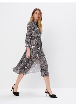 Mohito - Koszulowa sukienka midi - kremowy ze sklepu Mohito w kategorii Sukienki - zdjęcie 170477134