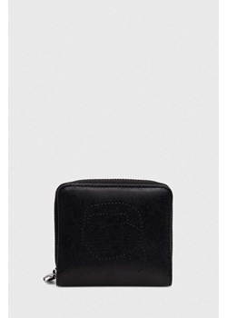Karl Lagerfeld portfel skórzany damski kolor czarny ze sklepu ANSWEAR.com w kategorii Portfele damskie - zdjęcie 170479560