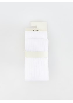 Reserved - Bawełniane rajstopy 2 pack - biały ze sklepu Reserved w kategorii Rajstopy dziecięce - zdjęcie 170490252