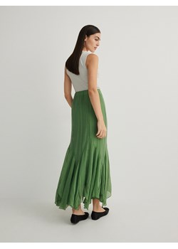Reserved - Spódnica maxi z lyocellem - zielony ze sklepu Reserved w kategorii Spódnice - zdjęcie 170490503