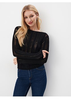 Mohito - Czarny sweter z ozdobnym splotem - czarny ze sklepu Mohito w kategorii Swetry damskie - zdjęcie 170490654