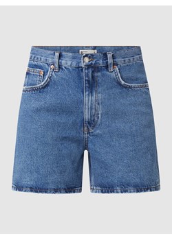 Szorty jeansowe z wysokim stanem z bawełny ze sklepu Peek&Cloppenburg  w kategorii Szorty - zdjęcie 170492353