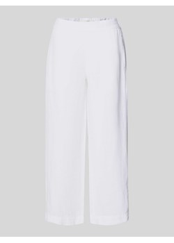 Spodnie lniane z prostą,skróconą nogawką ze sklepu Peek&Cloppenburg  w kategorii Spodnie damskie - zdjęcie 170492453